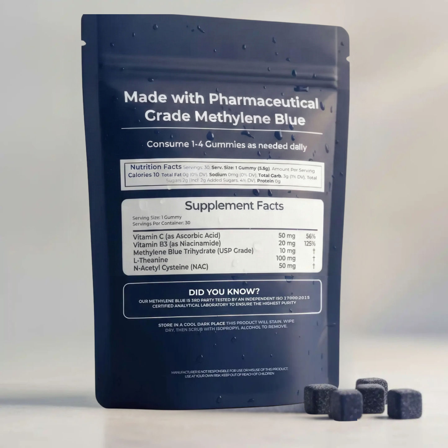 Methylene blue gummies (USP-Grade)